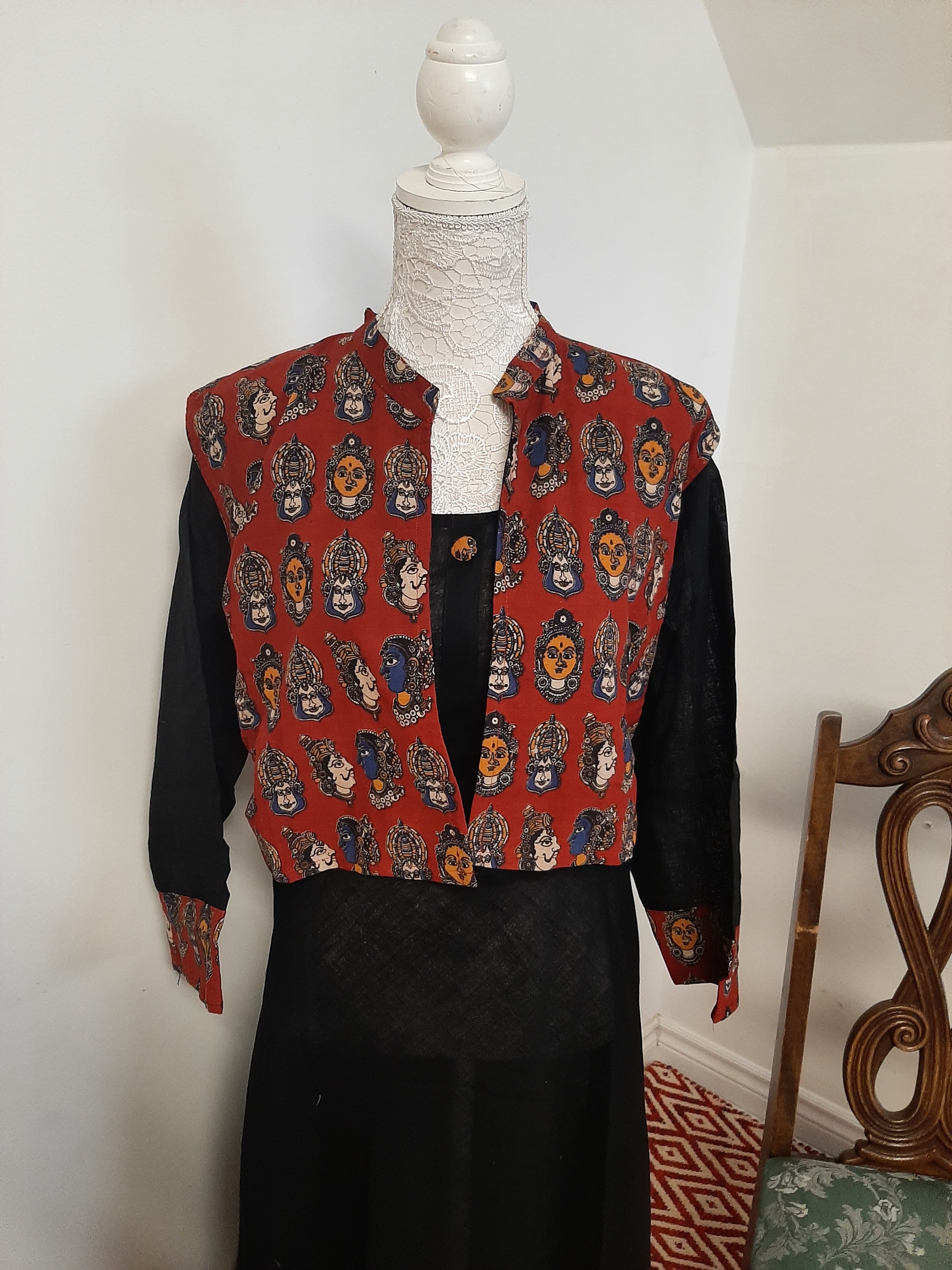 Buy Kalamkari jacket style cotton kurti at Amazon.in